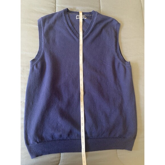 Club Room Mens Sweater Vests 1 Blue 1 Gray Size Medium V-Neck Pullover Lot of 2 - Picture 11 of 12